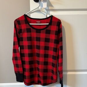 Red and Black Checkered Pajama Top - Old Navy